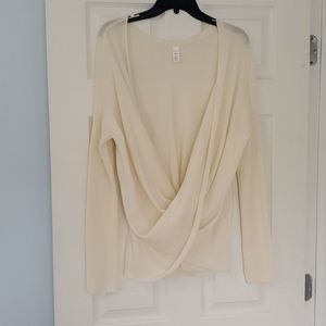 Oversized cream Athleta sweater